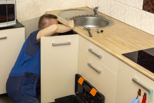 Kitchen Sink Plumbing in Orange