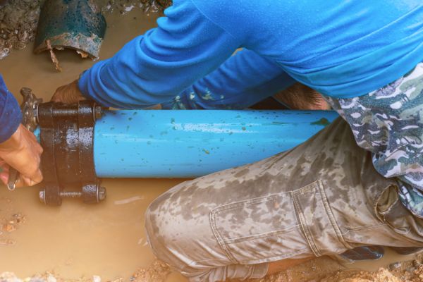 Underground Water Line Repair in Orange