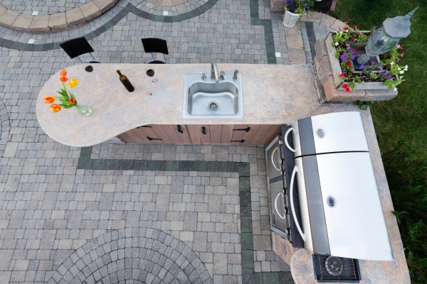 Outdoor Sink Installation in Orange