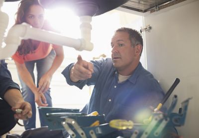 Products For Plumbing Service in use